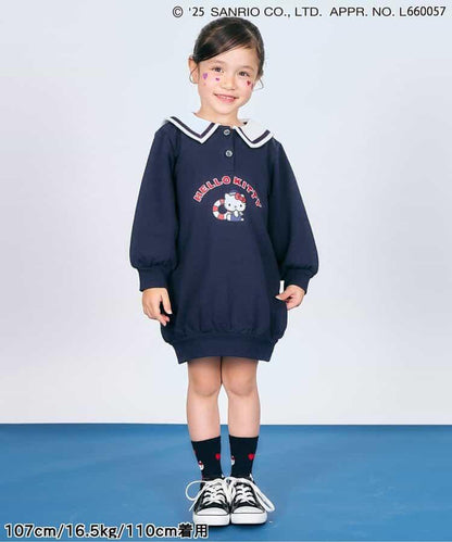 《Hello Kitty》蝴蝶結水手連衣裙