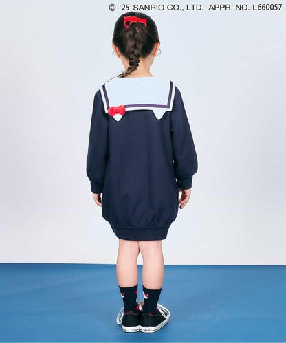 《Hello Kitty》蝴蝶結水手連衣裙