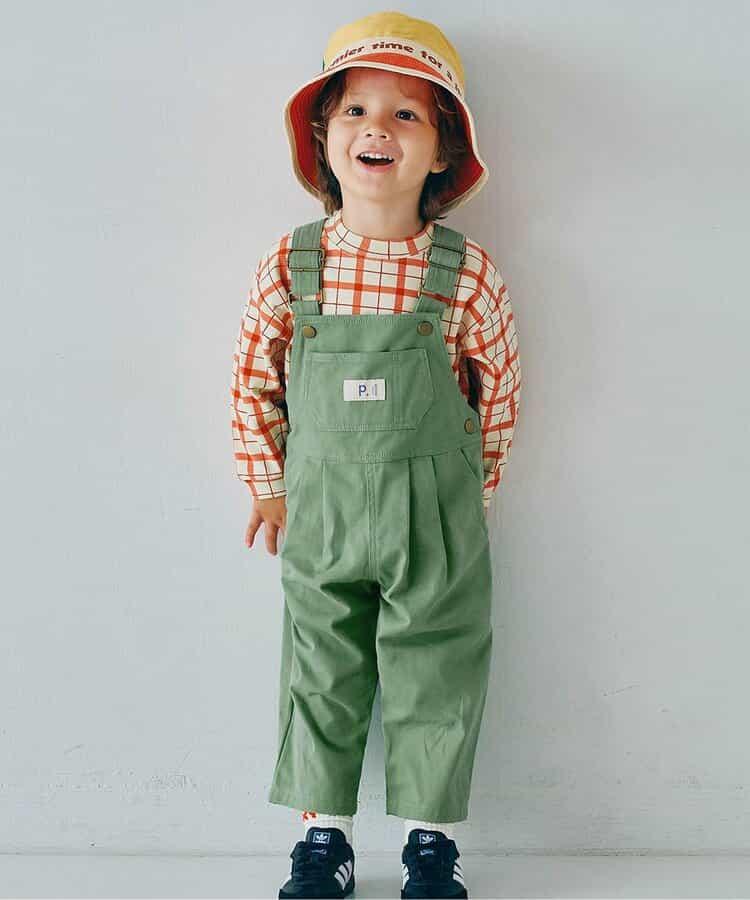 牛仔色斜紋布揹帶褲