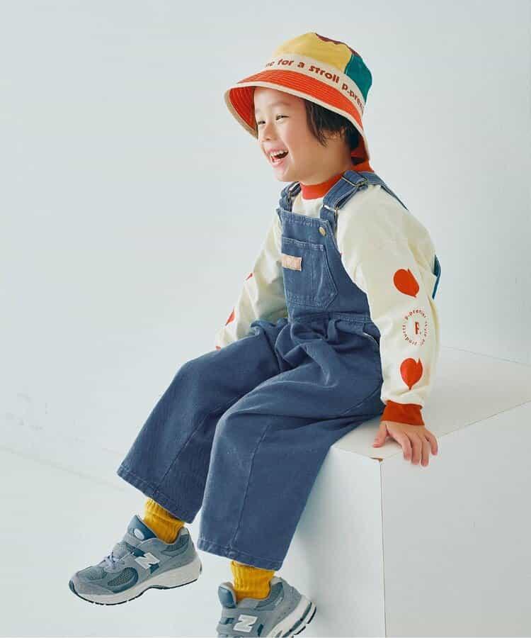 牛仔色斜紋布揹帶褲