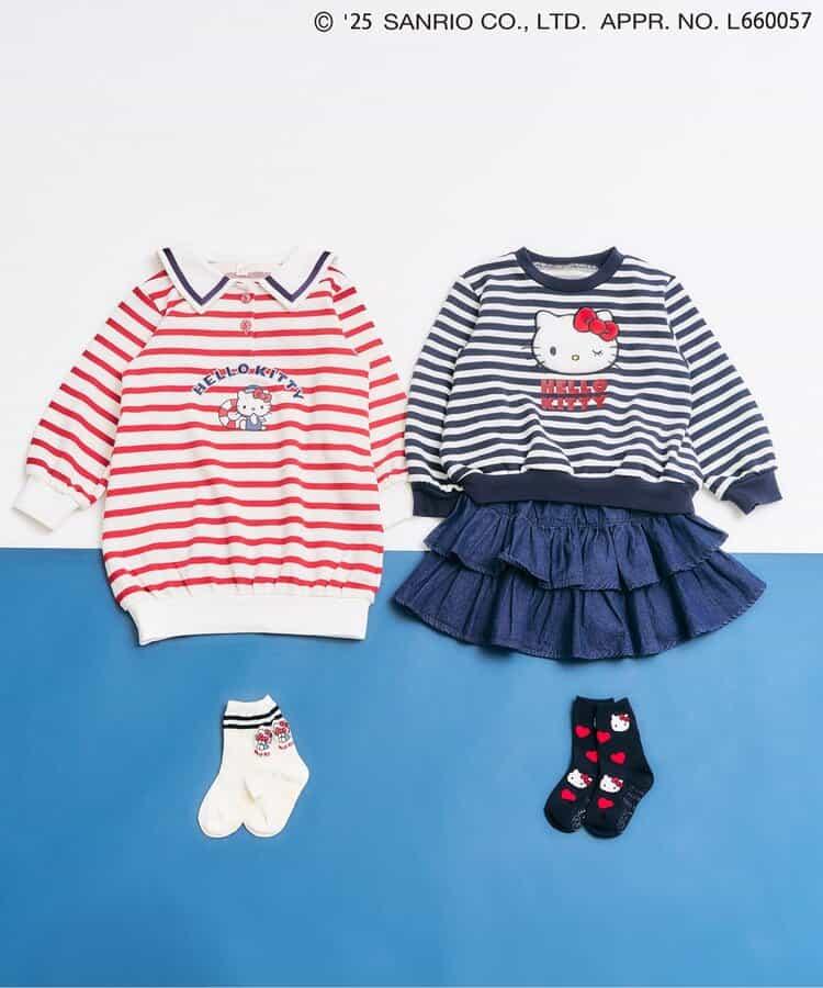 《Hello Kitty》蝴蝶結水手連衣裙