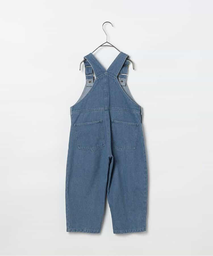 牛仔色斜紋布揹帶褲