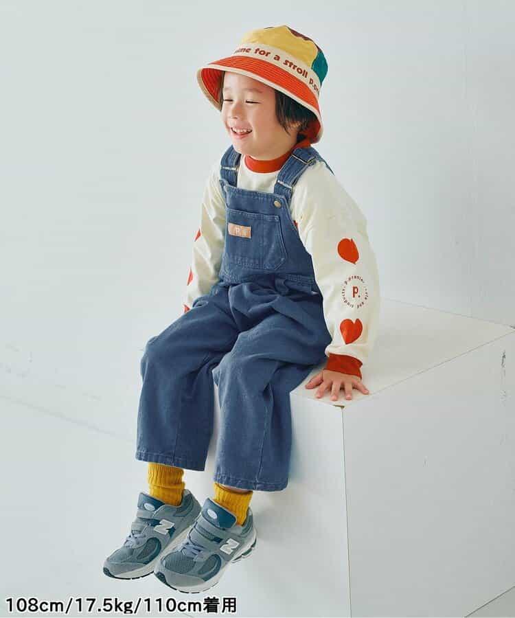 牛仔色斜紋布揹帶褲