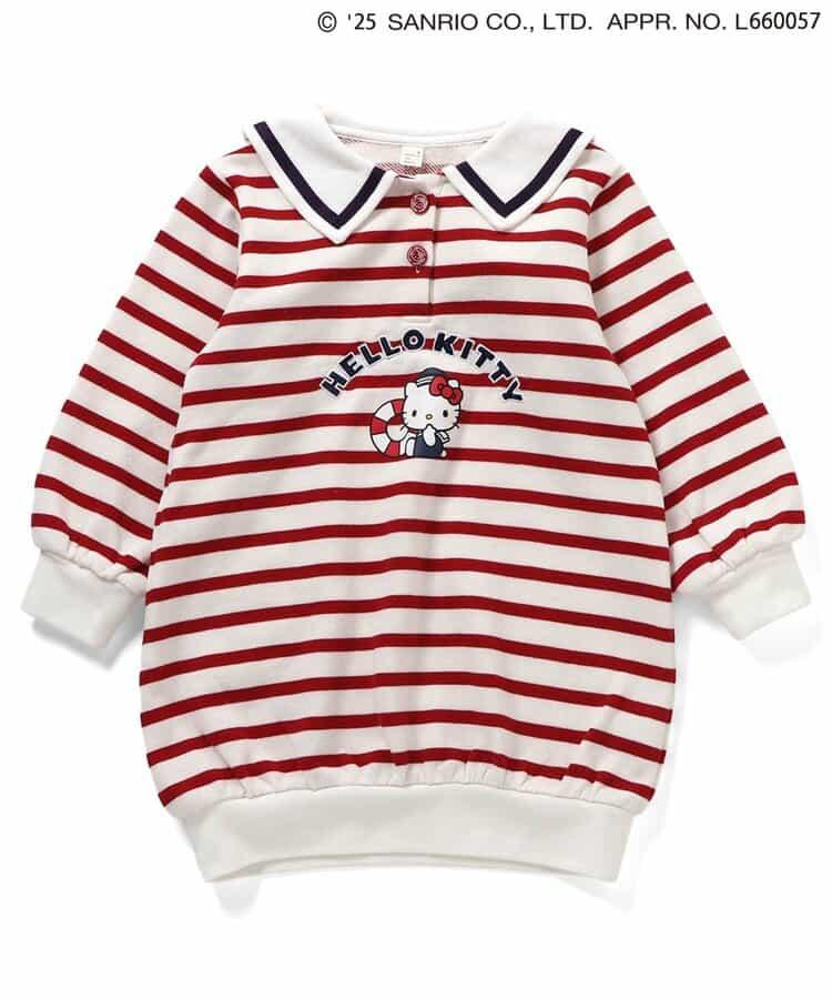 《Hello Kitty》蝴蝶結水手連衣裙