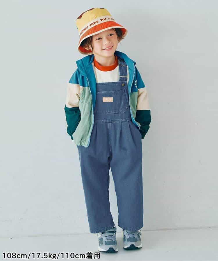 牛仔色斜紋布揹帶褲