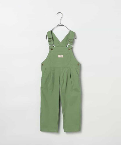 牛仔色斜紋布揹帶褲