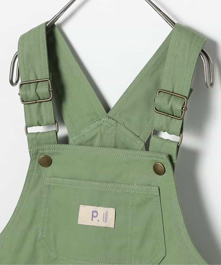 牛仔色斜紋布揹帶褲