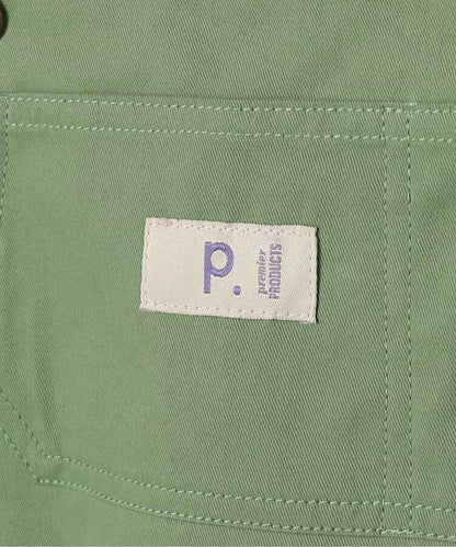 牛仔色斜紋布揹帶褲