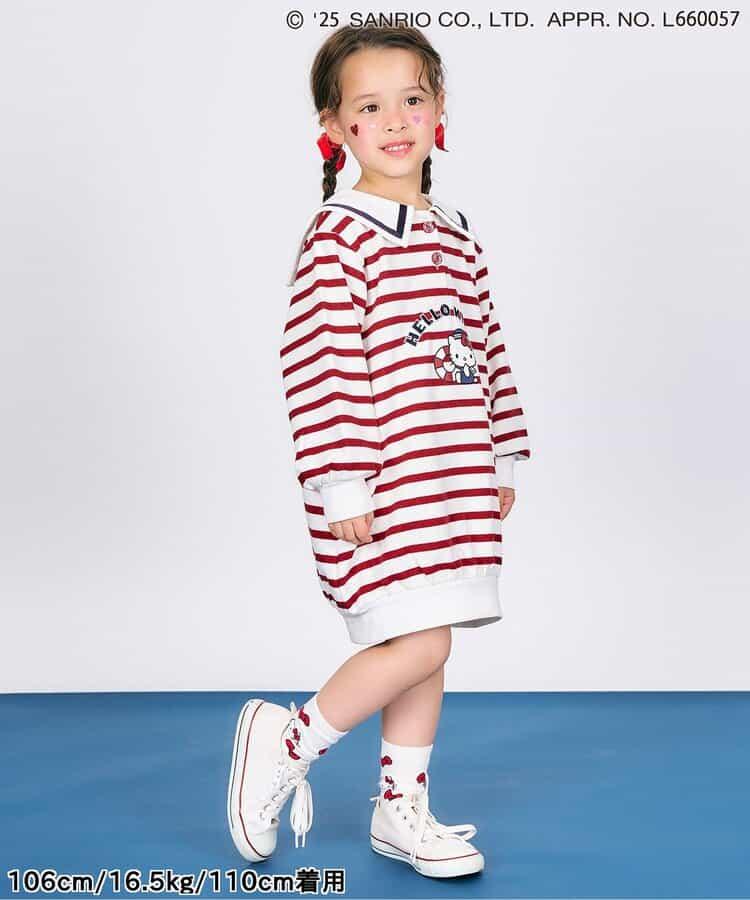 《Hello Kitty》蝴蝶結水手連衣裙