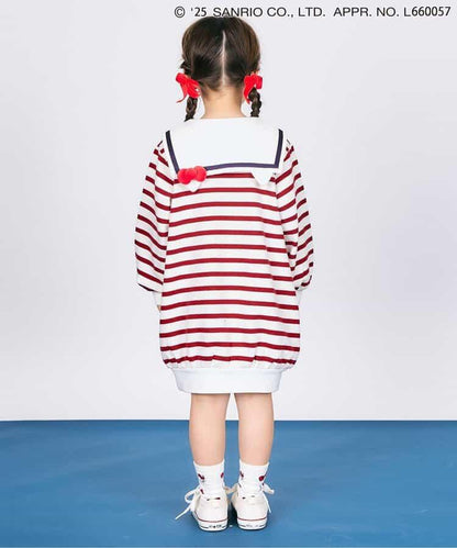 《Hello Kitty》蝴蝶結水手連衣裙