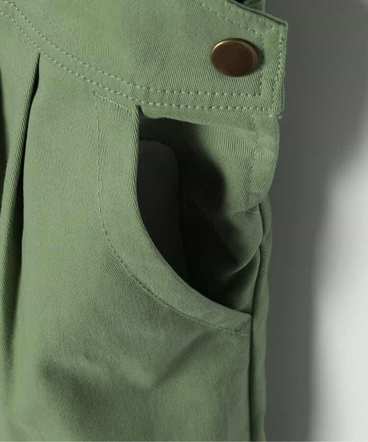 牛仔色斜紋布揹帶褲