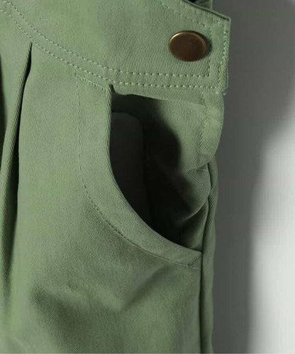 牛仔色斜紋布揹帶褲