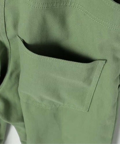 牛仔色斜紋布揹帶褲