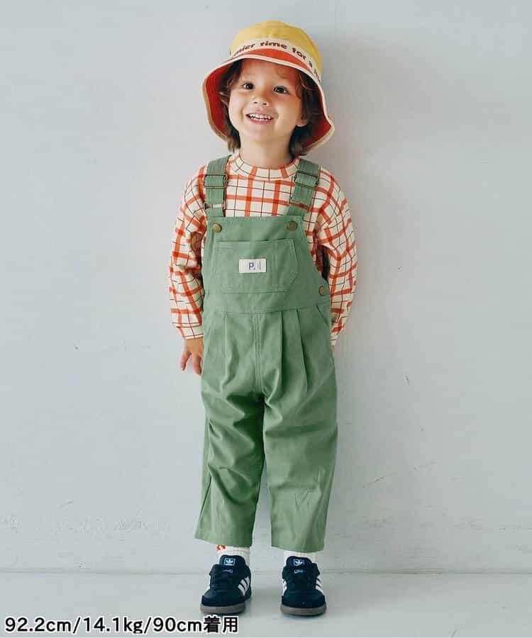 牛仔色斜紋布揹帶褲