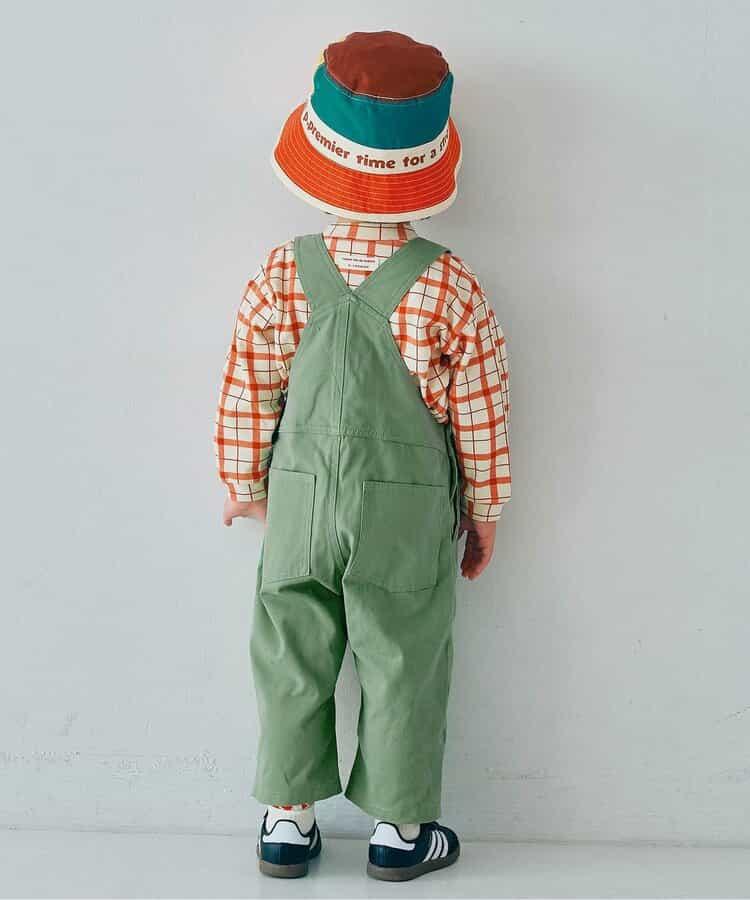 牛仔色斜紋布揹帶褲