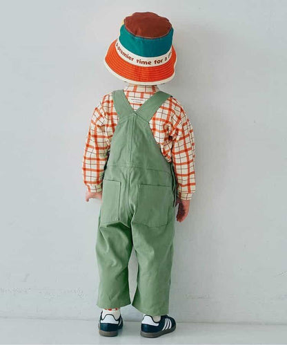 牛仔色斜紋布揹帶褲