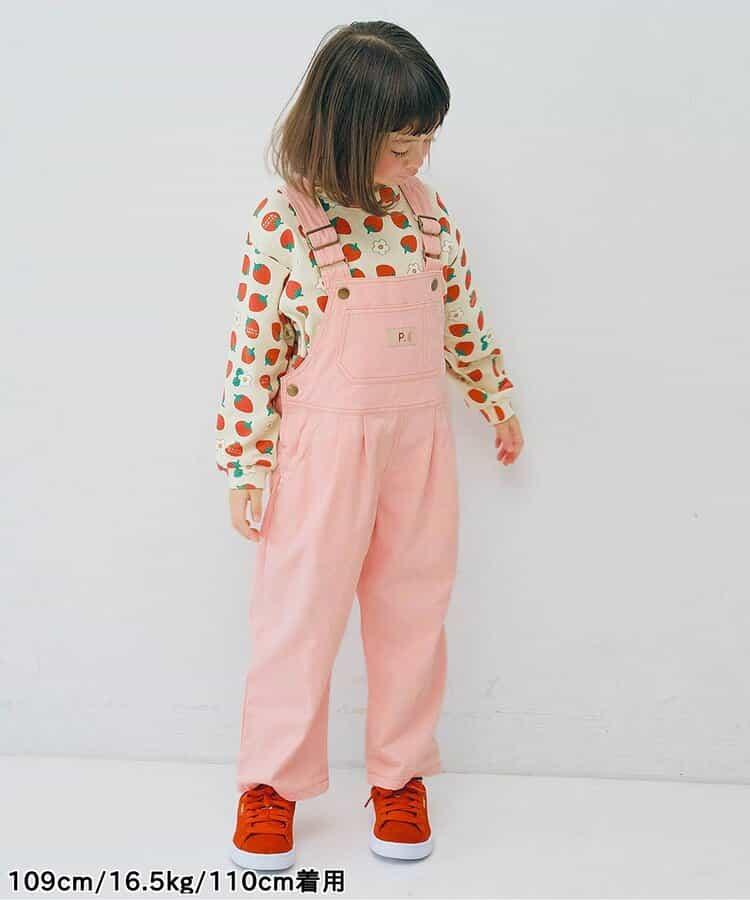 牛仔色斜紋布揹帶褲