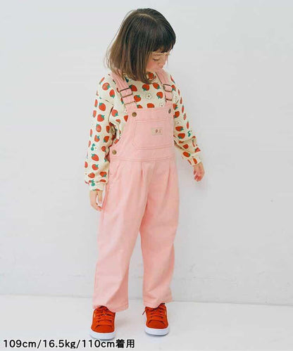 牛仔色斜紋布揹帶褲