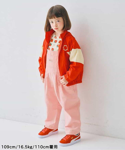 牛仔色斜紋布揹帶褲