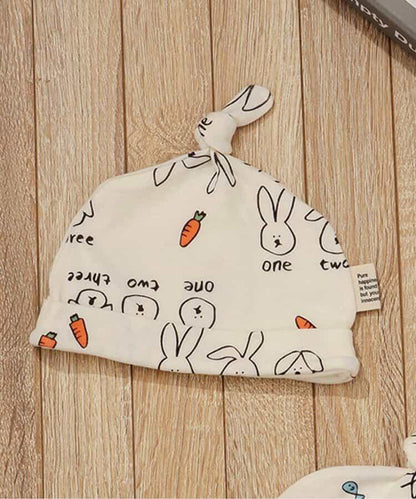 貓兔紗布繫帶帽