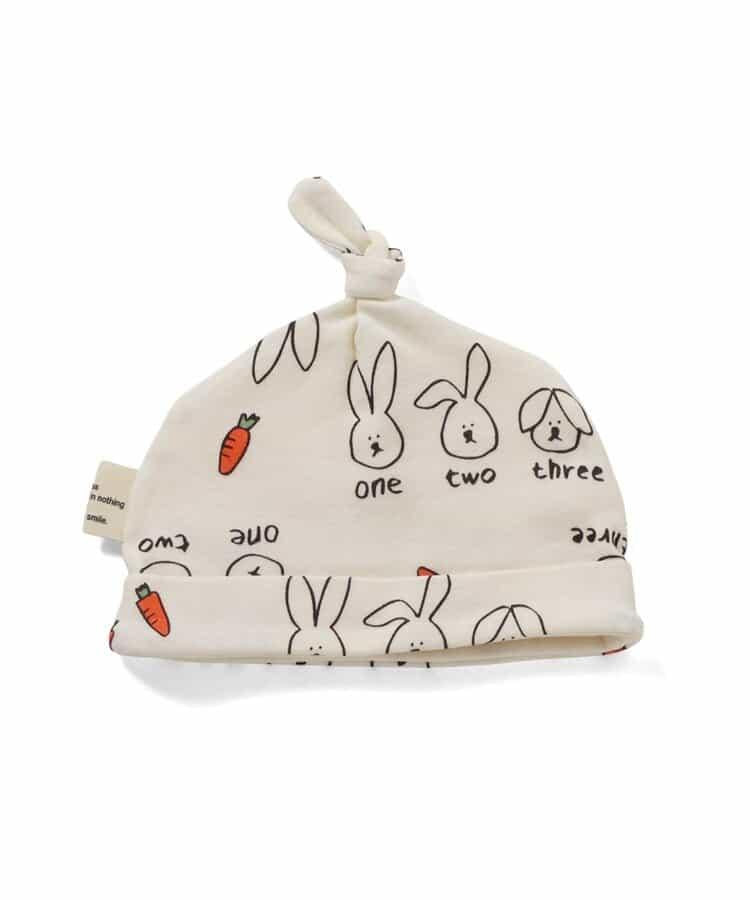 貓兔紗布繫帶帽
