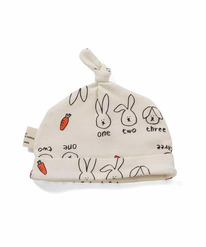 貓兔紗布繫帶帽