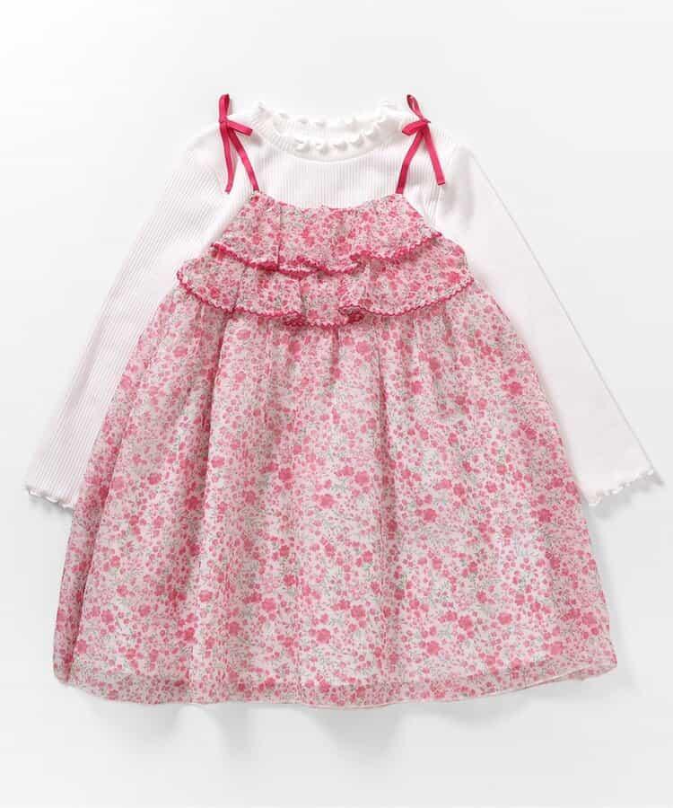 花卉雪紡連衣裙_アプレレクールマシェリ