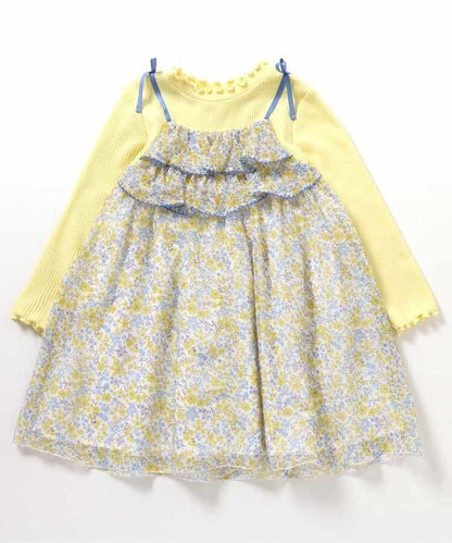 花卉雪紡連衣裙_アプレレクールマシェリ