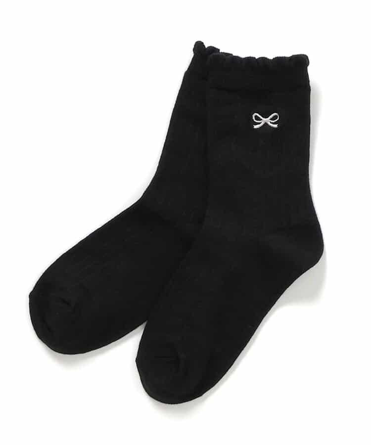 單點刺繡中筒襪