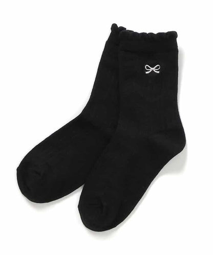 單點刺繡中筒襪