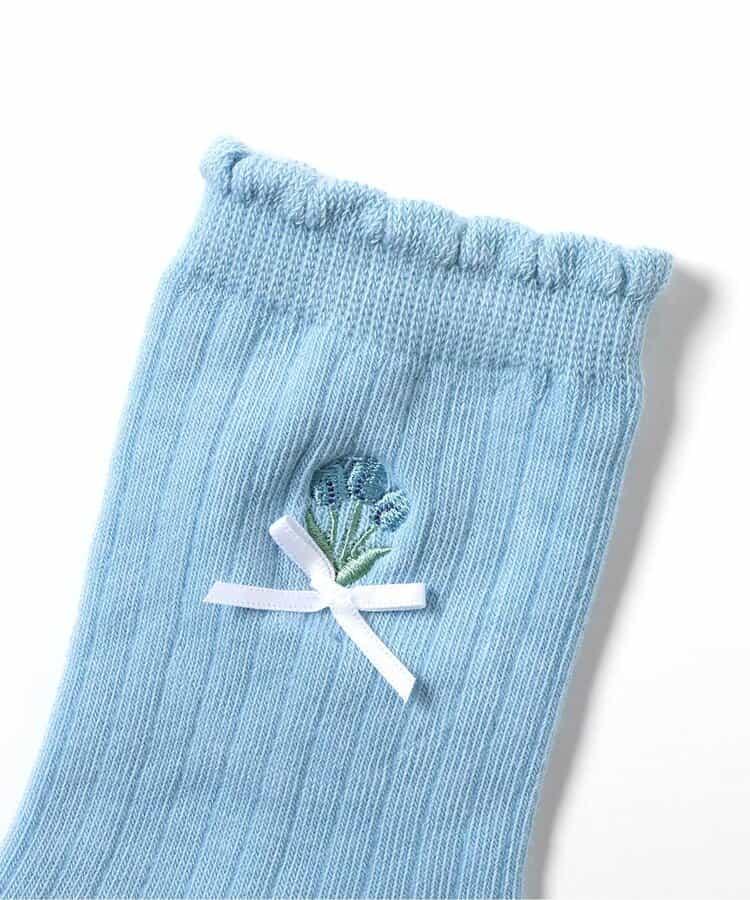 單點刺繡中筒襪