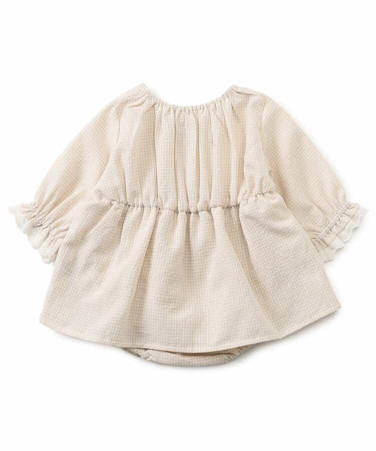 水果刺繡褶皺設計連體衣