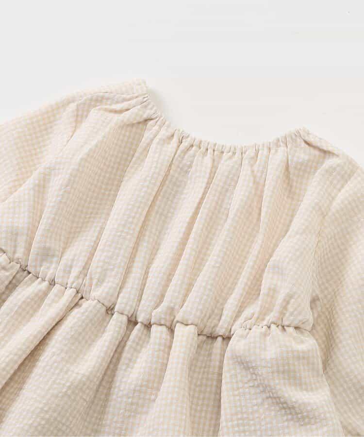 水果刺繡褶皺設計連體衣