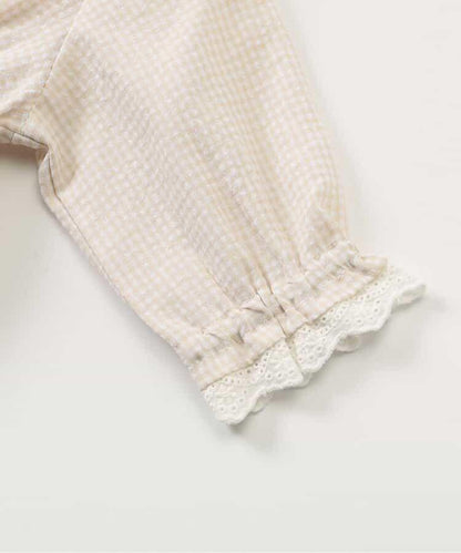 水果刺繡褶皺設計連體衣