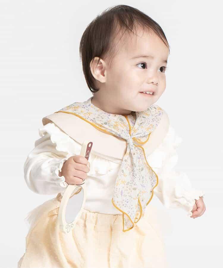 花卉圖案雪紡圍巾圍嘴