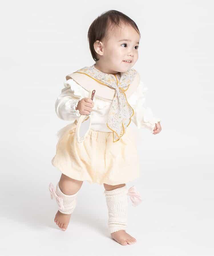 花卉圖案雪紡圍巾圍嘴