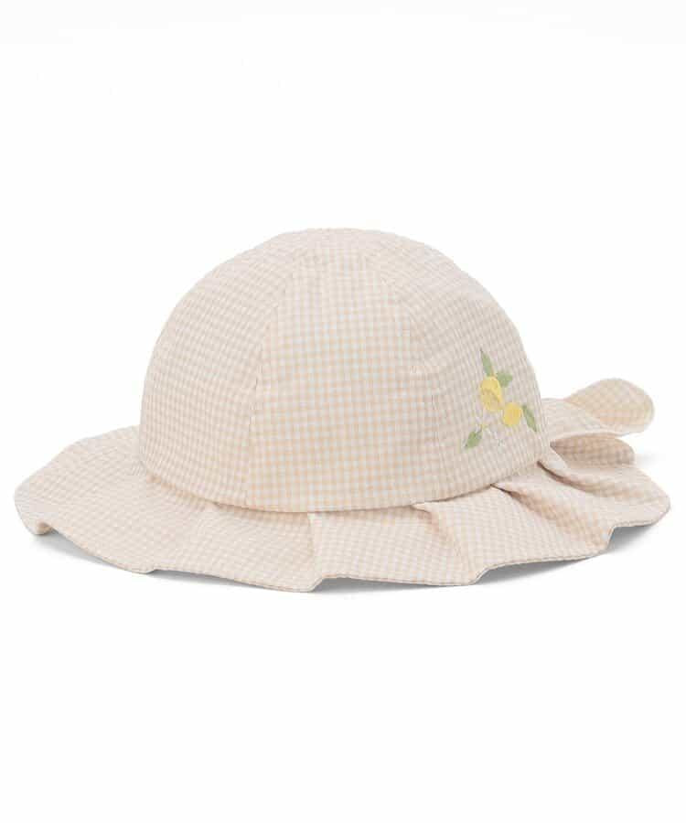 水果圖案刺繡防曬嬰兒帽