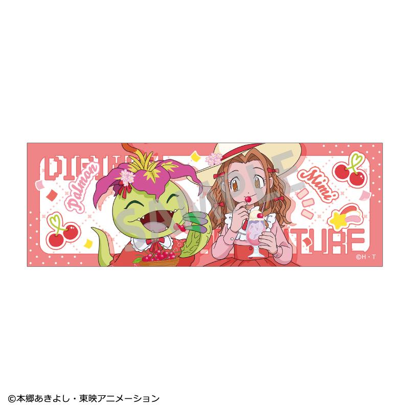 《數碼寶貝大冒險》長方形徽章 太刀川美美&巴魯獸/水果派對