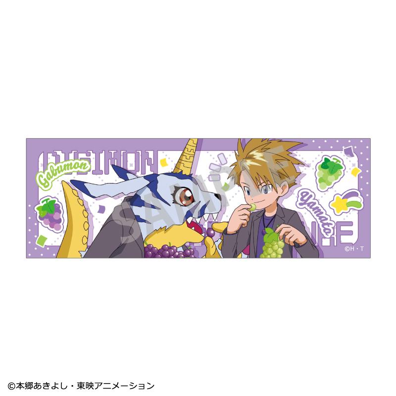 《數碼寶貝大冒險》長方形徽章 石田大和&加布獸/水果派對