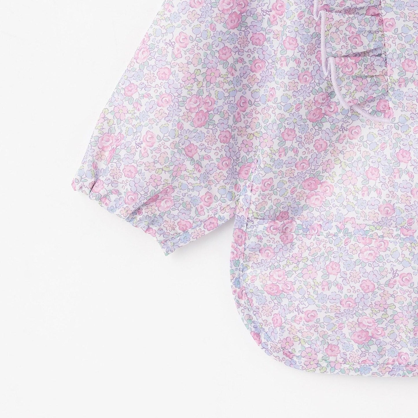 小花圖案兒童餐用罩衣