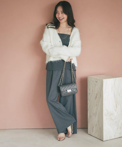 【全骨架推薦最強針織衫】長毛羽短款開衫