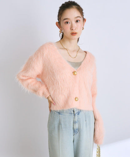 【全骨架推薦最強針織衫】長毛羽短款開衫