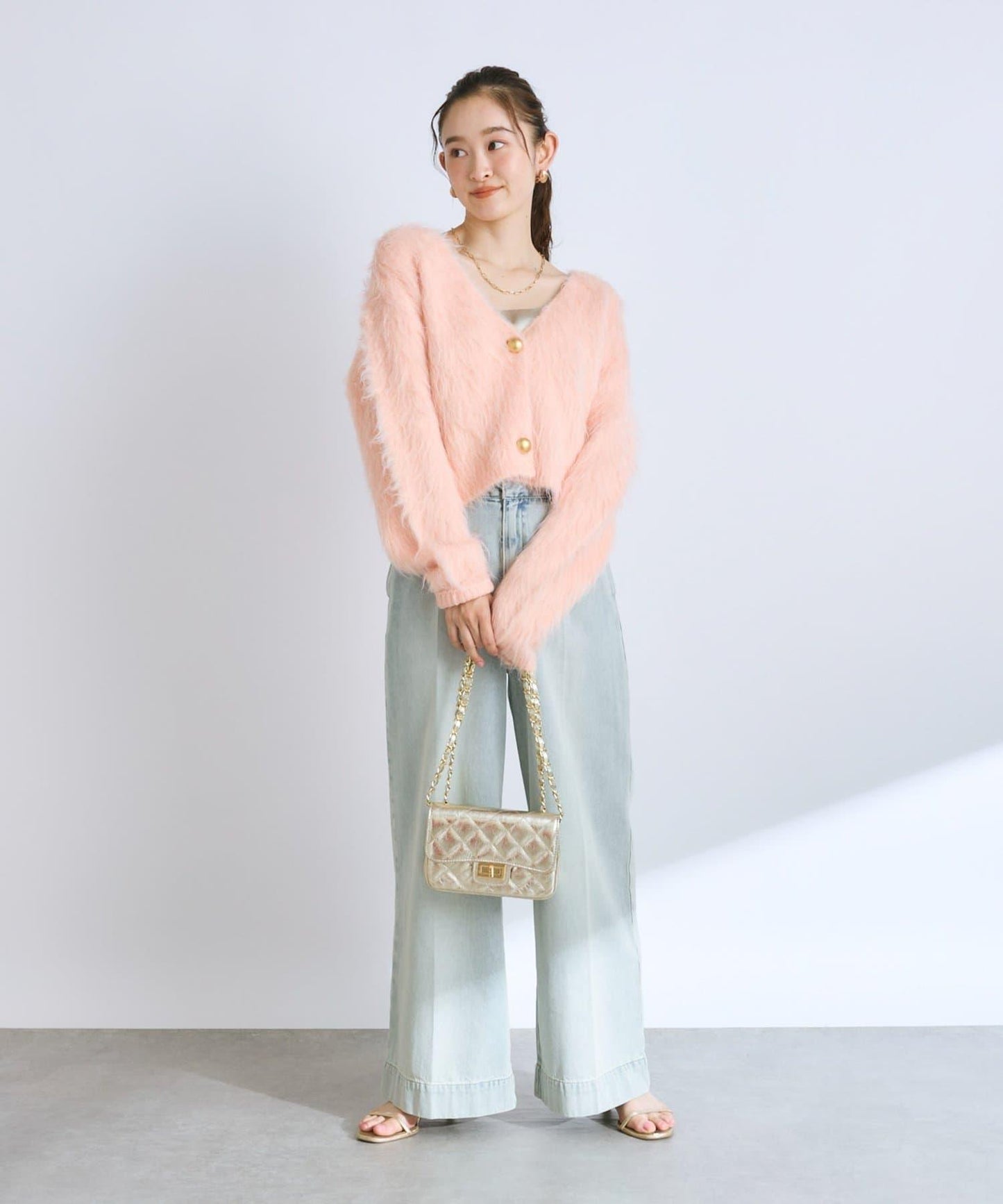 【全骨架推薦最強針織衫】長毛羽短款開衫