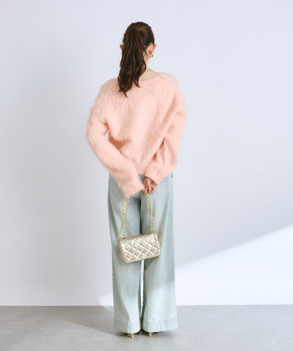 【全骨架推薦最強針織衫】長毛羽短款開衫