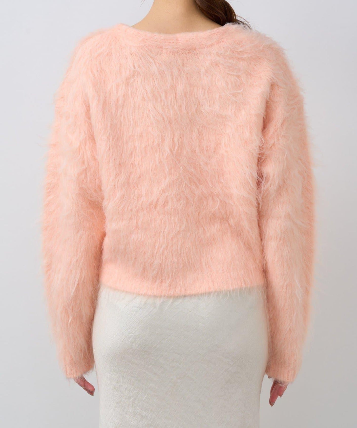 【全骨架推薦最強針織衫】長毛羽短款開衫