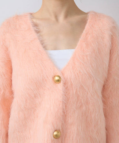 【全骨架推薦最強針織衫】長毛羽短款開衫