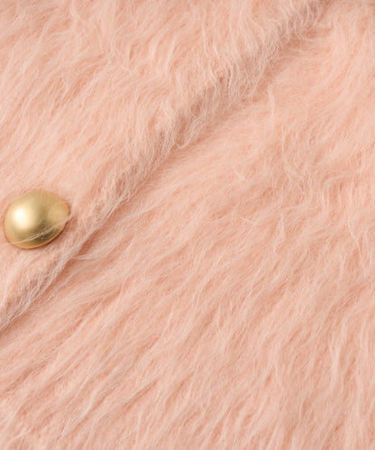 【全骨架推薦最強針織衫】長毛羽短款開衫