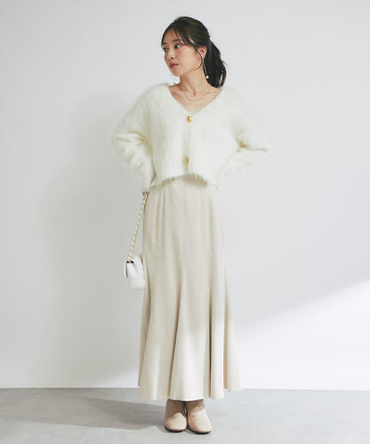 【全骨架推薦最強針織衫】長毛羽短款開衫