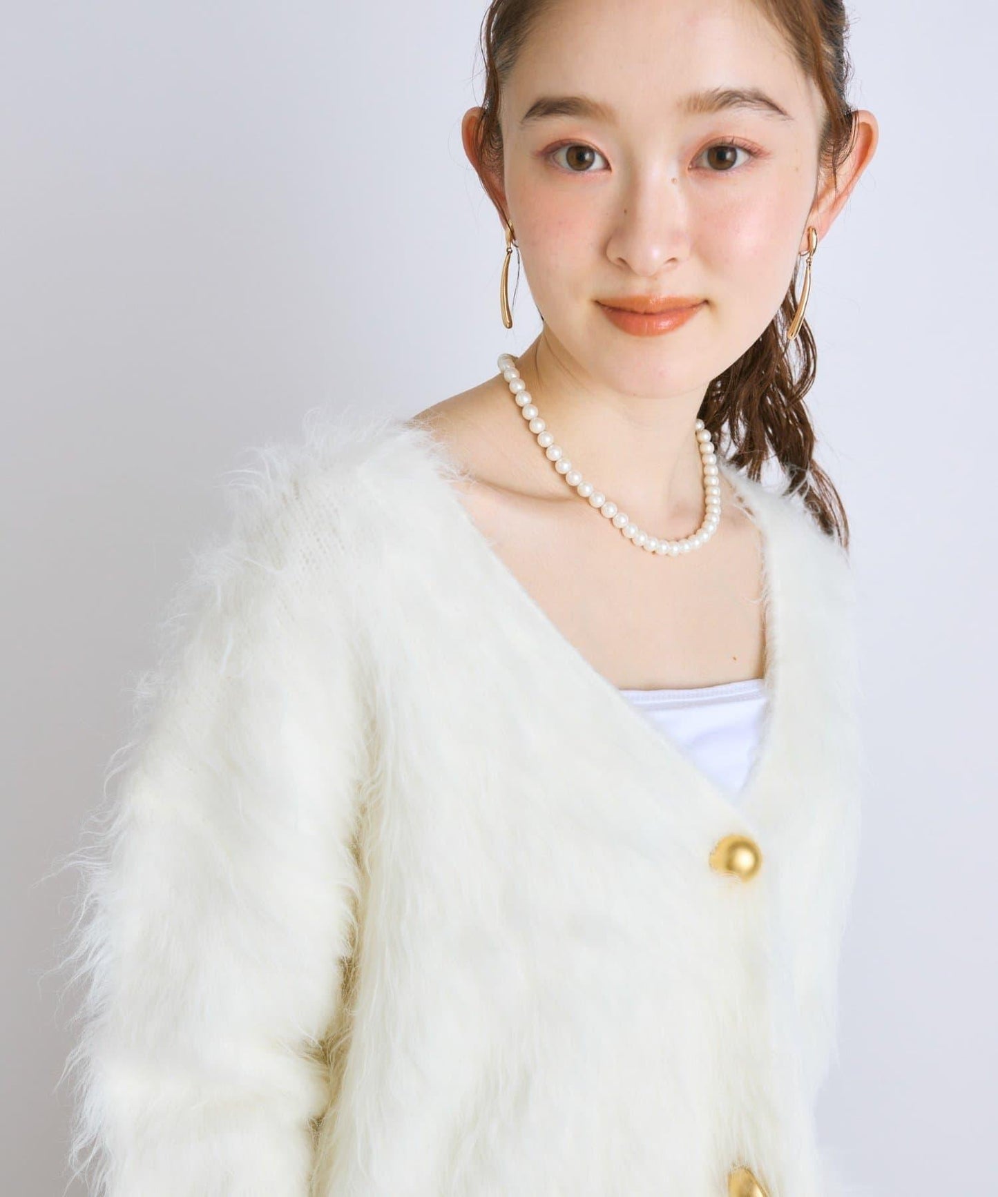 【全骨架推薦最強針織衫】長毛羽短款開衫