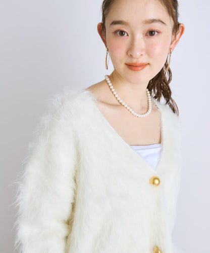 【全骨架推薦最強針織衫】長毛羽短款開衫